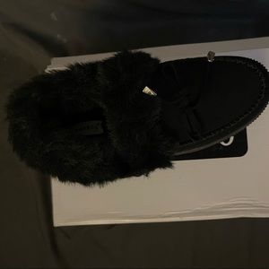 Bamboo Furry Mocassin Bootie Slipper - Women Fluffy Platform Shoes